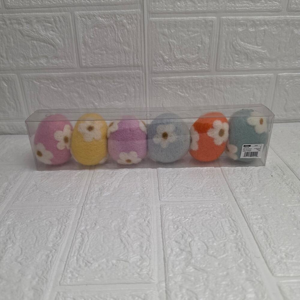 New 6-Count multicolor Flowers Eggs Easter spring home decor, Bowl / Vase filler